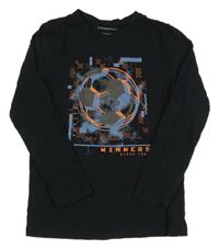 Černé triko s míčem PRIMARK