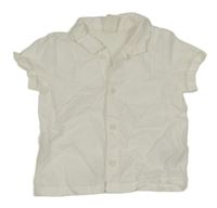 Bílá lněná košile H&M