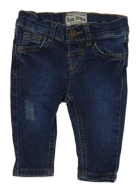 Tmavomodré skinny teplákové rifle ošoupaného vzhledu LC WaIKIKI