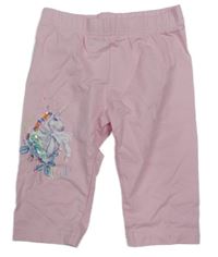 Světlerůžové capri legíny s jednorožcem Ku GO