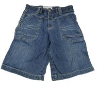 Tmavomodré široké riflové kraťasy jbc