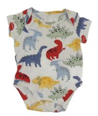 Bílé body s barevnými dinosaury Matalan
