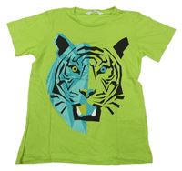 Zelené tričko s tygrem H&M
