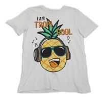 Bílé tričko s ananasem H&M