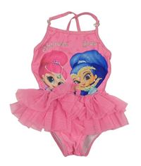 Neonově růžové jednodílné plavky se Shimmer&Shine George