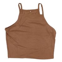 Hnědý crop top George