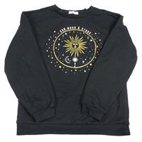 Černá mikina se sluncem Primark
