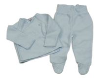 2set - Světlemodrá prošívaná zavinovací mikina + teplákové polodupky Absorba