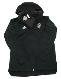 Černá fotbalová šusťáková bunda s kapucí - Sheffield United Adidas