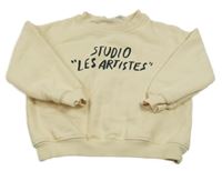 Béžová mikina s nápisem Zara