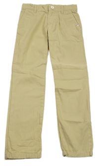 Béžové plátěné kalhoty