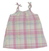 Růžovo-barevné kostkované krepové šaty Nutmeg