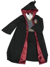 Nové - Kostým - Černo-vínový plášť s kapucí - Harry Potter George