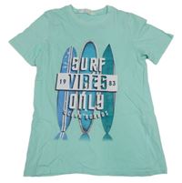 Tyrkysové tričko se surfy H&M