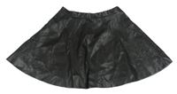 Černá koženková kolová sukně H&M