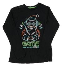 Černé triko se Santou George