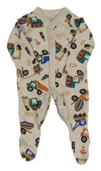 Béžový overal s bagry F&F