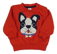 Červená mikina s pejskem C&A