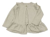 Světlebéžový melírovaný lehký propínací svetr George