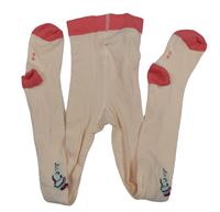 Světlerůžové punčocháče se zebrami Lupilu