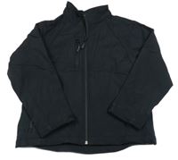 Černá sofhtshellová bunda s kapucí Russell