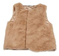 Meruňková kožešinová podšitá vesta C&A