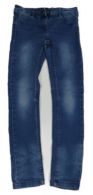 Tmavomodré skinny rifle 