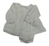 Nové - Bílá madeirová halenka s všitým body Matalan