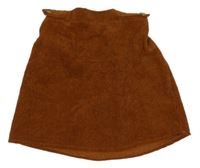 Hnědá žebrovaná sametová sukně shein