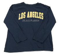 Tmavomodré triko s nápisem Primark