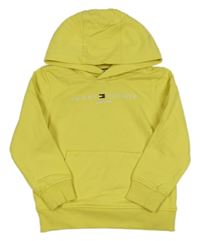 Žlutá mikina s logem a kapucí Tommy Hilfiger