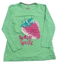 Zelené triko s jahodou Lupilu