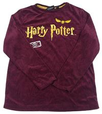 Vínové plyšové mikinotriko - Harry Potter Primark