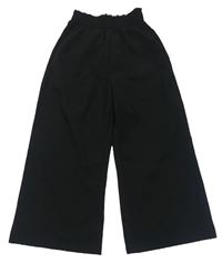 Černé široké lehké kalhoty H&M