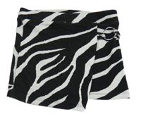 Černo-bílá pruhovaná sukně s přezkou zn. Matalan