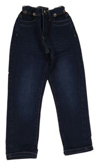 Tmavomodré skinny rifle 