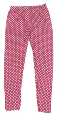 Růžovo-bílé puntíkaté legíny Y.F.K.