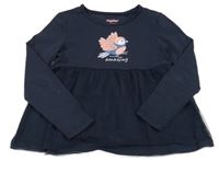 Tmavomodrá tunika s ptáčkem Lupilu