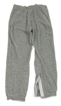 Šedé žebrované sametové tepláky George