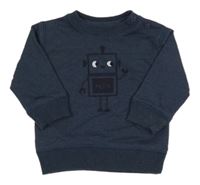 Tmavomodrá mikina s robotem 