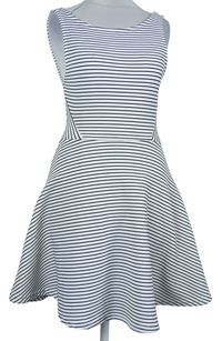 Dámské černo-bílé pruhované šaty H&M