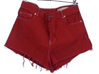 Dámské červené riflové roztřepené kraťasy Asos 