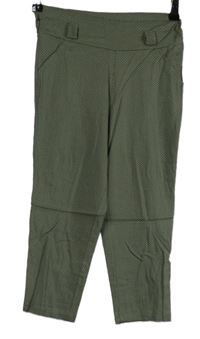 Dámské khaki puntíkované capri legíny 
