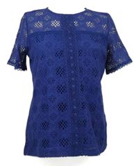 Dámská kobaltově modrá krajková halenka Dorothy Perkins