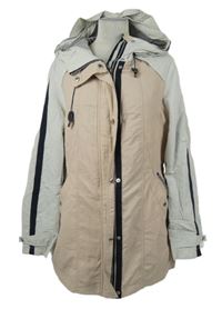 Dámská pudrovo-šedá šusťáková jarní parka s kapucí Distict 