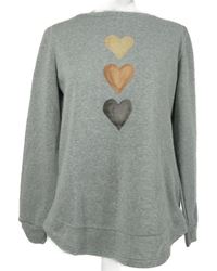 Dámská šedá mikina se srdíčky Shein 