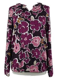 Dámská purpurová květovaná halenka Bonita 