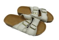 Dámskí bílé koženkové pantofle vel. 36