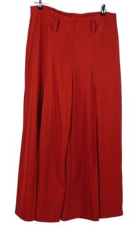 Dámské červené žebrované sukňové kalhoty Saint B. 