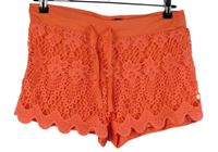 Dámské neonově oranžové krajkové kraťasy Atmosphere 